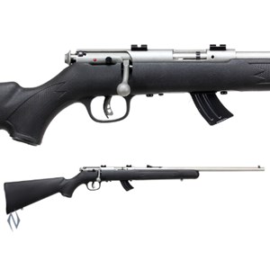 SAVAGE
MKIIFSS
MKII STAINLESS SYNTHETIC
22LR 10 SHOT
STAINLESS STEEL
SYNTHETIC STOCK
OPEN SIGHTS
NEW $715