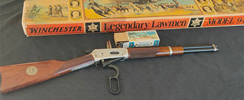 WINCHESTER 30-30 MODEL 94 LEGENDARY LAWMAN Winchester .30 Model 94 Collectors Limited Edition Rifle.Saddle ring carbine and shows a deluxe walnut checkered wood
