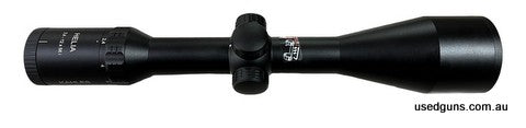 Khales Helia 2.4-12x56i scope in excellent condition. Small mark on battery cap. 30mm tube, illuminated, second focal plane, 4-dot reticle.