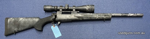 Very good condition Howa 1500 chambered in 223. Has a Nikko Stirling GameKing 4-16x44 Mildot mounted to a Picatinny rail riser. Clear glass. Sports a Hogue over