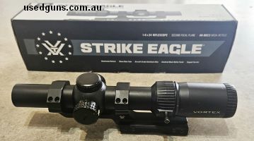 Vortex strike eagle 1-6x24, comes with everything that is normally in the box and also I'm throwing in the Vortex cantilever mount with it. The mount is in exce