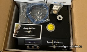 AMP Mk II annealer only used 3-4 times,300-400 cases. Comes with cover, 2x shellholder grips, 1 6 dasher pilot and all original equipment. RRP $2290