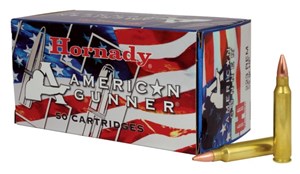 HORNADY
H80237
AMERICAN GUNNER
223REM, 55GR, HOLLOW POINT
AMMUNITION

SPECIAL
$59.90 /PER 50
$599 /PER 500