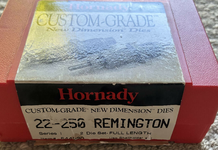 22/250 used brass (300+), Hornady Die set, 2 X plastic ammo cases