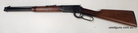 In very good condition, Winchester 1894 Trapper in 30-30 with a 16 inch barrel and saddle ring. No rust, some fade on receiver and bands, some marks in stock, b