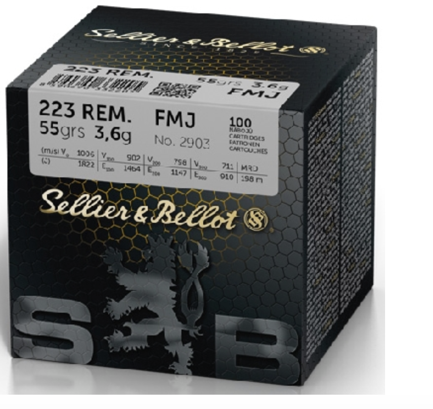 S&amp;B Sellier &amp; Bellot 223 Rem 55 grain FMJ