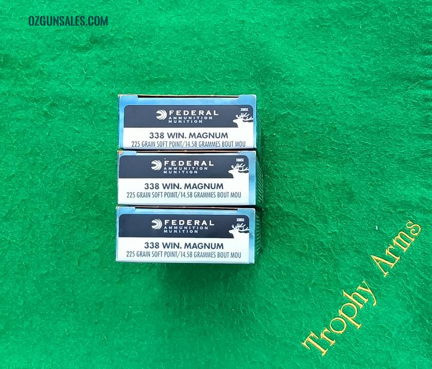 FEDERAL & HORNADY .338WIN MAG CARTRIDGES