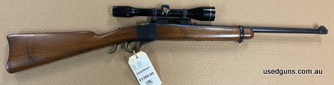 Very good condition Ruger No 3 falling block chambered in 22 Hornet. The barrel and action are in very good condition with no rust. The bore is shiny and clean 