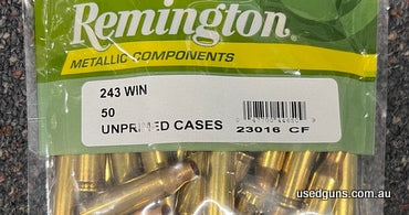 EOFY special. Half price. Remington 243W unprimed brass in 50 pack. Reduced from $100 a pack to just $50. $15 post Australia wide for any quantity. While stock 