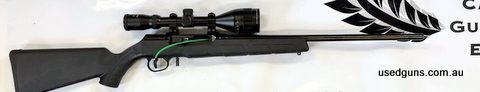 Great condition and great fun. Lever release Savage A17R in 17HMR, super accurate and speedy reload with the 10 round mag fed by the lever release action. Hasn'