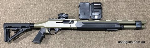 Adler B220 12G straight pull shotgun in excellent condition, fired less than 50 rounds. Elite Moss Green Cerakote has been applied to the shotgun receiver, barr