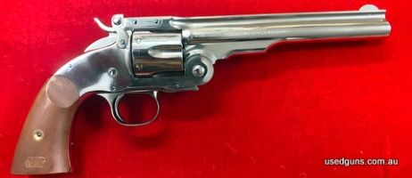 NEW UBERTI SCHOFIELD 3RD MODEL 45LC-45S&W NICKEL 7" REVOLVER
