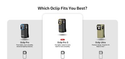 Olight Oclip Pro S 5-in-1 Multifunctional EDC Clip Torch with UV & RGB Light