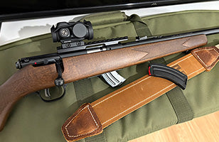 Excellent condition Savage MK11, fired about 300 rounds, no marks. Comes with rail, Burris red dot, 2 (10) shot mags, sling and gun bag. Very accurate, getting 