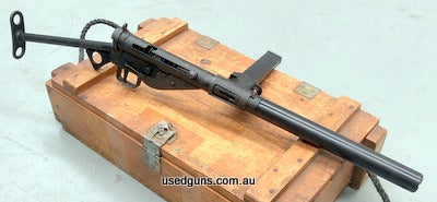 Original condition Sten gun with new manufacture integrally suppressed barrel. Also includes original barrel with WW2 proof marks etc. Very good condition overa