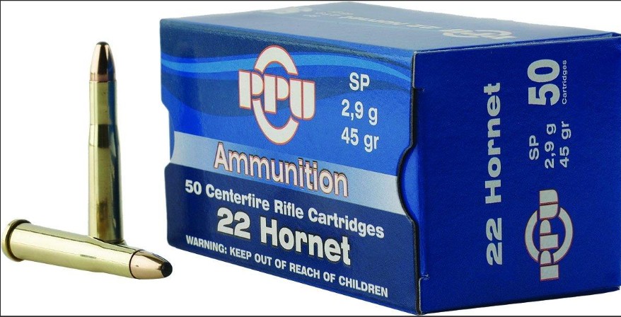 PPU 22 Hornet 45gr Soft Point Ammunition