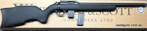 Massive EOFY Clearance. Reduced from $660 to clear. German made Weblet & Scott Xocet 22WMR rifle with 19" threaded Carbon barrel. Comes with 2 x 10 shot magazin