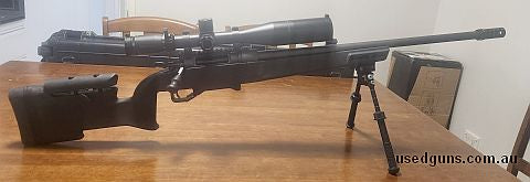 Excellent straight shooter, hard case with 3x5rd and 1x 10rd poly mags. Atlas V8 bipod, don't get time to use it and it's too good a gun to stay in the safe. Pr