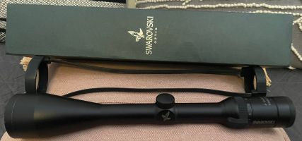 Made in Austria (not assembled in USA as are Z3s) and as new and in mint condition, Swarovski Habicht A 4-12x50 with plex reticle. These older Swaros made in Au