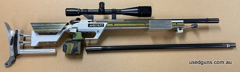 Very good condition Anschutz 2007/2013 benchrest rifle chambered in 22LR left handed. Comes with a Weaver Micro Trac scope. Spare 22LR barrel is also included. 