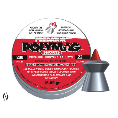 PREDATOR POLYMAG PELLETS 22 CAL 16GR 200 PK - SHORTS