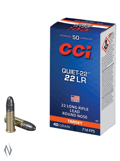 CCI 22LR QUIET 40GR LRN 710FPS (500PK)