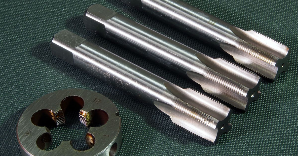 M18 x 1.0 mm, Tap & Die set, High speed steel, suits common Euro Muzzle Threads
