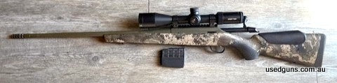 Consignment sale of Aus exclusive Tikka T3X Strata in 308W. Presents in excellent condition, not a mark on it, lucky to have sent 40 rounds down range. Cerekote