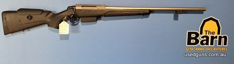 Tikka T3X Varmint stainless 223. 1/12 twist rate. Used but in very good condition. Several blemishes on the left hand side of the stock, as seen in pictures. Ex