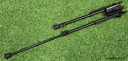 Harris USA Swivel BiPod, this size only made for a short time, adjusts from 12" to 24". Used, a few marks but perfect mechanically in every way. Includes free p