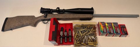 6mm Remington 40 degree Ackley Improved with 268 thou tight neck. Krieger 1 in 8 twist stainless steel barrel finished at 28 inches. Blueprinted Remington 700 r