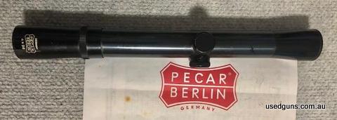 Pecar Berlin 4x36 scope. Brilliant German optics service checked ready for use on any rifle. Has steel tube with reticle No8 crosshair. These scope sizes were p