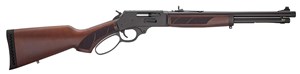 HENRY
PROTECTOR CARBINE
16.5 INCH BARREL
THREADED MUZZLE
BLUED FINISH
CHECKERED PISTOL GRIP 
WALNUT STOCK AND FOREND
BIG LOOP LEVER
SEMI BUCK HORN REAR SIGHT
BRASS BEAD FRONT SIGHT 

AVAILABLE IN
H009PGR-3030 30-30 4 SHOT NEW $2090
H010PGR-4570 45-70 4 SHOT NEW $2090
H012PGR-357 357 MA