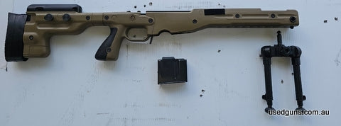 Accuracy International, Remington 700 SA. A few slight marks on the skins, 5 shot magazine and bipod show more wear and are in good condition and mechanically i