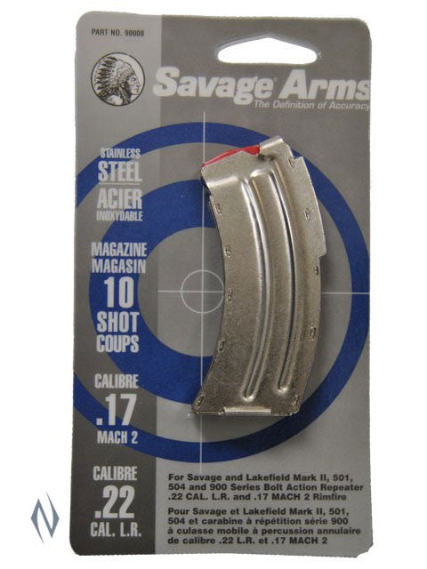 SAVAGE MAGAZINE 22LR 10 SHOT STAINLESS
