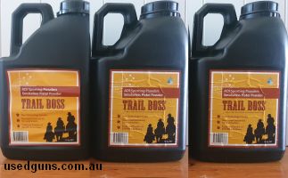 3 x ADI Trail Boss 1.5kg reloading powders. Two are unopened and one is around a third full.  Pickup available New England region. offers accepted
