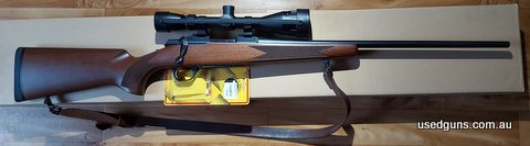 Would suit new buyer, fired less than 100 rounds. Comes with quality Sightron scope, duplex reticle. Timney trigger spring kit fitted. $100 extra for overnight 