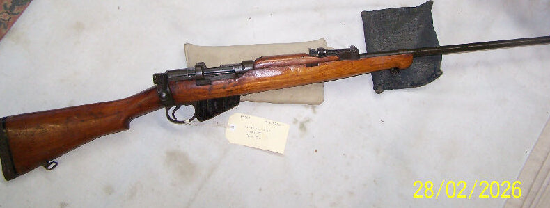 BSA LEE METFORD, 303/22.  MADE 1943 ON BUTT STOCK. DID HAVE PEEP SIGHTS.  NO MAGAZINE. PRICE ACCORDINGLY.