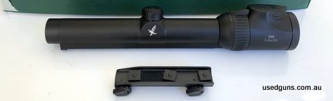 Swarovski Z6i 1-6x24 SR CD-I which is the hard to find circle dot reticle rail mount scope complete with Blaser rail mount. Used a couple of times at the range 