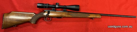 Anschutz model 1530 222 Rem with Vortex Copper Head 4-12x44 scope in good condition. Plastic bottom plate of magazine is broken on either end but the magazine i