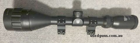 Nikko Stirling Mountmaster 4-12x50 AO scope in very good condition. Clear optics suitable for any rifle. Plex reticle. Includes mounts. Phone 0429849007. If rep