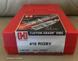 Hornady Custom .416 Rigby FLS & Seating die set. Buyer to pay postage. $190 replacement.