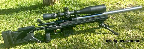 Trued Remington 700 action AAC-SD with threaded rear drop bolt knob 22‚Äö√Ñ√π 1:8 twist stainless swan barrel 1.25‚Äö√Ñ√π straight through Oversized maneal stai