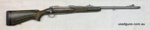 Get your big game guide gun before big game season! Comes with genuine Ruger scope rings, and fitted with factory open sights and muzzle brake. Handy, fast poin