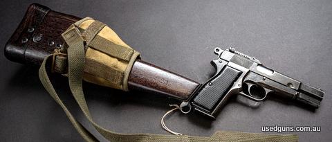 Highly collectable Inglis Canadian production Hi power . All matching . Extremely RARE Chinese Marked Original shoulder stock with original sling .13rd Inglis M
