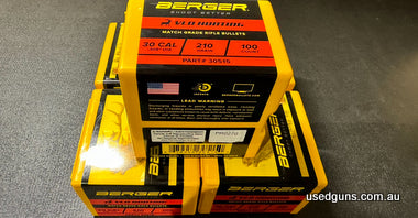 500 x 30 Cal Berger 210 VLD projectiles Can be picked up Gladstone Park, VIC or $15 flat postage excluding WA