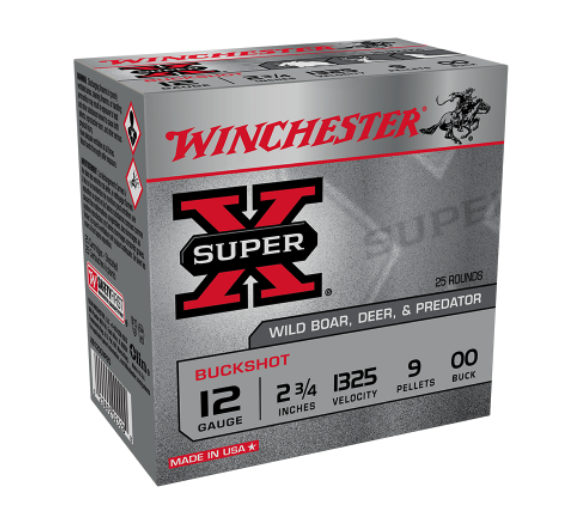 WINCHESTER BUCKSHOT 12G OO BUCK 2-3/4″ 9 PELLET