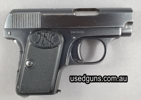Pre-1946 manufactured FN Browning 1906 Vest Pocket Pistol. Third variant. Serial number places it made prior to 1931. FN version of the 1908 Colt Pocket pistol.