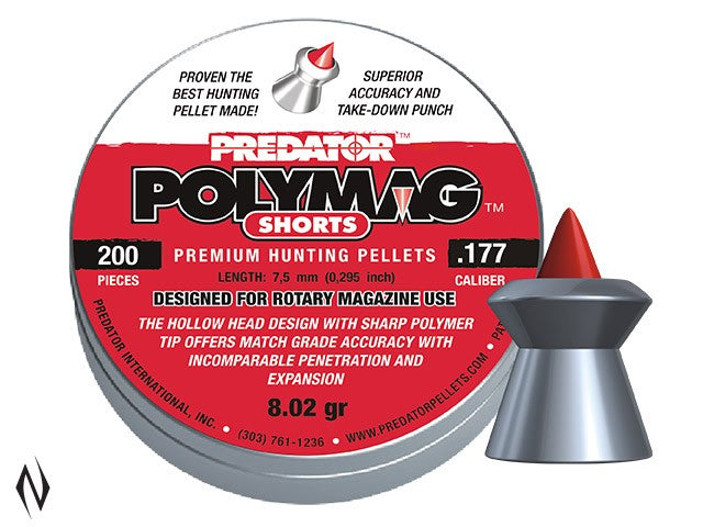 PREDATOR POLYMAG PELLETS 177 CAL 8GR 200 PK - SHORTS
