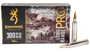 BROWNING 
B192503001
LRP - LONG RANGE PRO
300WIN MAG, 195GR
TIPPED SIERRA MATCH KING
AMMUNITION 

$89.90 /PER 20
$404.55 /PER 100
$749 /PER 200
